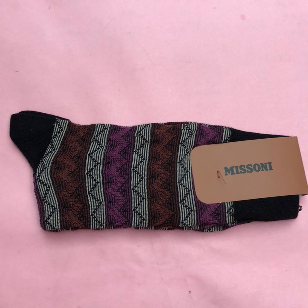 Missoni Purple Pattern Socks